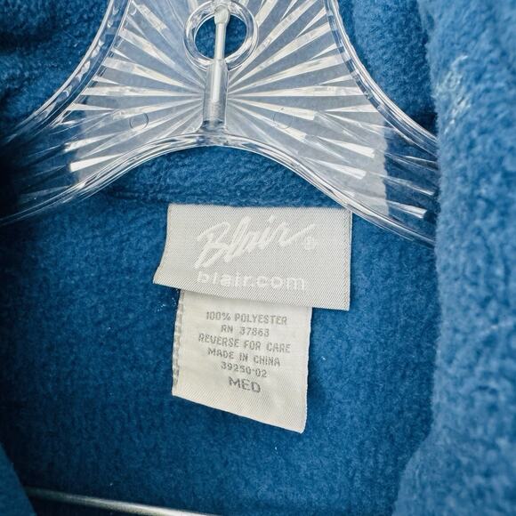 Blair Blue Ocean Print Fleece Full Zip Sweater Adults Size M - Picture 2 of 9
